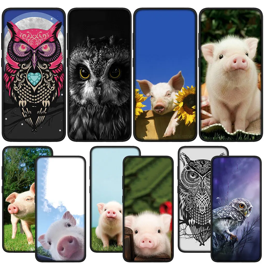 Owl Bird Pig Custodia Morbida Per Telefono Per Huawei Y7A Y6P Y5P Y6 Y7 Y9 Prime 2018 2019 Y8P Y9A Y8S Y9S P Smart Case