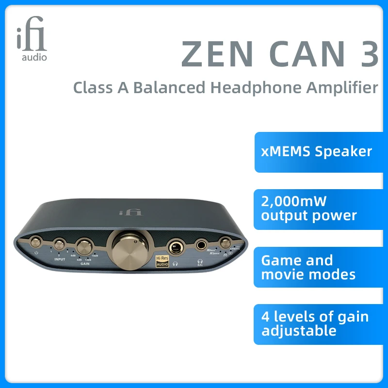 iFi ZEN CAN 3 Desktop Balanced Audio Amplifier Hifi Music Power Enhancement xMEMS Professional Audio Equipment headphone amplifier,audio converter amplifier