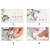 Sets Snap Fasteners Kit Tool Metal Buttons Rings With Fastener Pliers Press For Clothing Button Thickened DIY 6