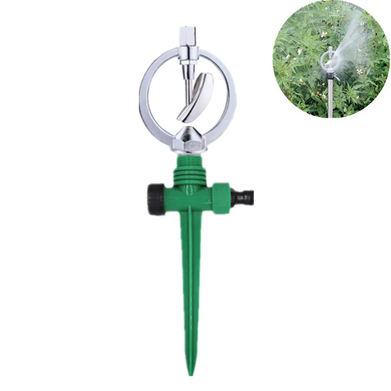 

1/2" Zinc Metal Butterfly Head Irrigation Sprinkler With Stake 360 Degrees Rotary Heavy Duty Garden Lawn Greenhouse Spray