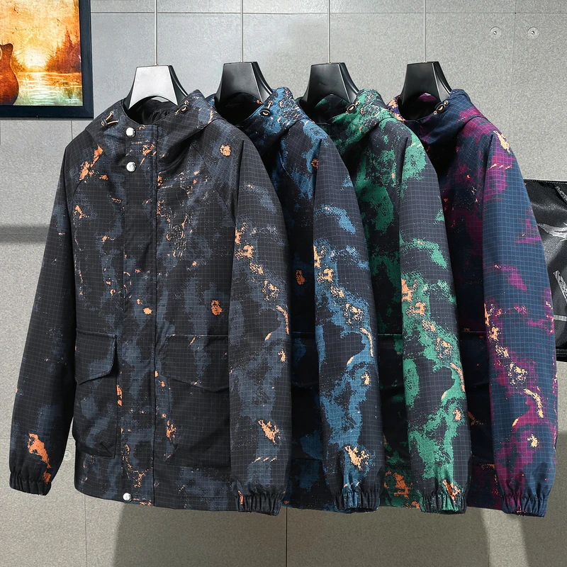 Windbreaker Men's Clothing Jackets For Men Male Coats Solid Camping Spring Autumn Overcoat Outdoors Windproof Hombre Casual New