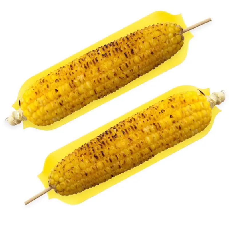 Corn Cob Dishes 10pcs Corn Dishes Skewers Prongs Hot Dog Meat Forks BBQ Dish Plate Dessert Fruit Tray Kitchen BBQ Gadgets