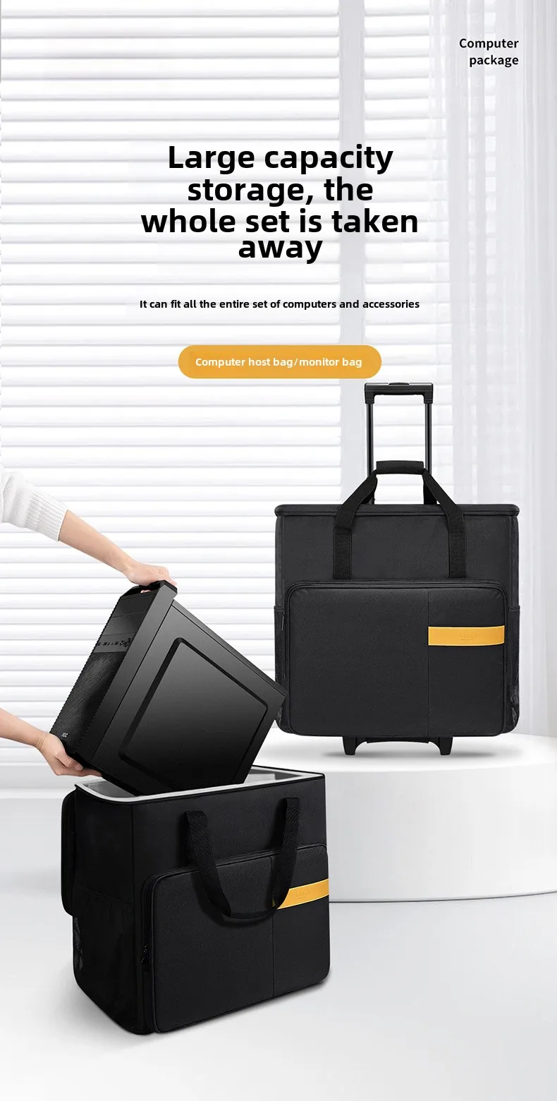 Borsa per bagagli per computer host antiurto e impermeabile Periferiche per e-sport Il computer desktop può contenere monitor Borsa host - immagine 6