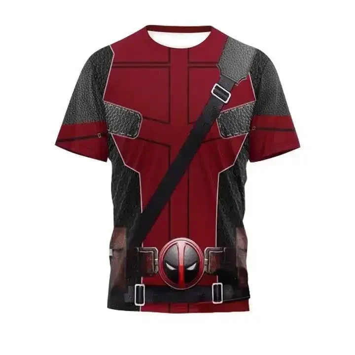 Deadpool Wolverine T Shirt Men 3 Costume Adult Kids Summer Short Sleeve Superhero Training Uniform Tracksuit Top