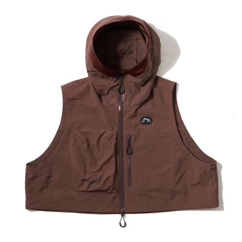 COMFY Japanese Vintage CMF Functional Waterproof Loose Fitting Short Coats Mountain City Folding Hooded Jackets Vest 4