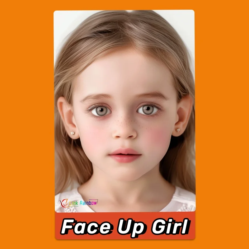 Children Facial Painting Real Person White Background Practice Board  Repeatedly Rinsed Frosted Version 4