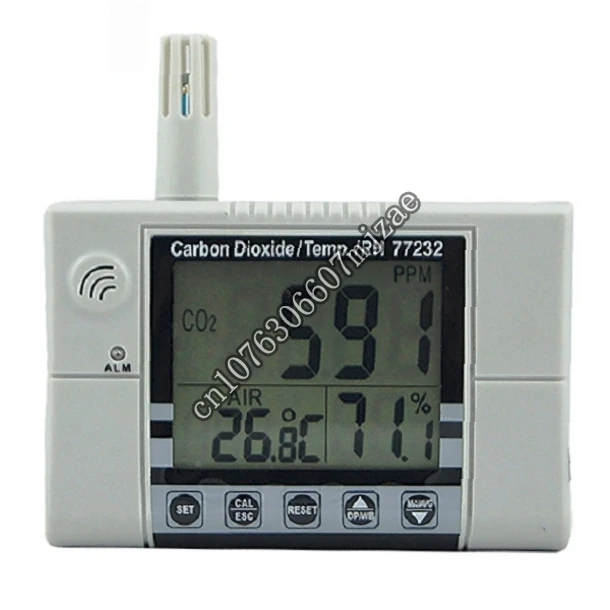 AZ77232 Wall-mounted CO2 Humidity Meter Carbon Dioxide Tester Indoor Air Quality