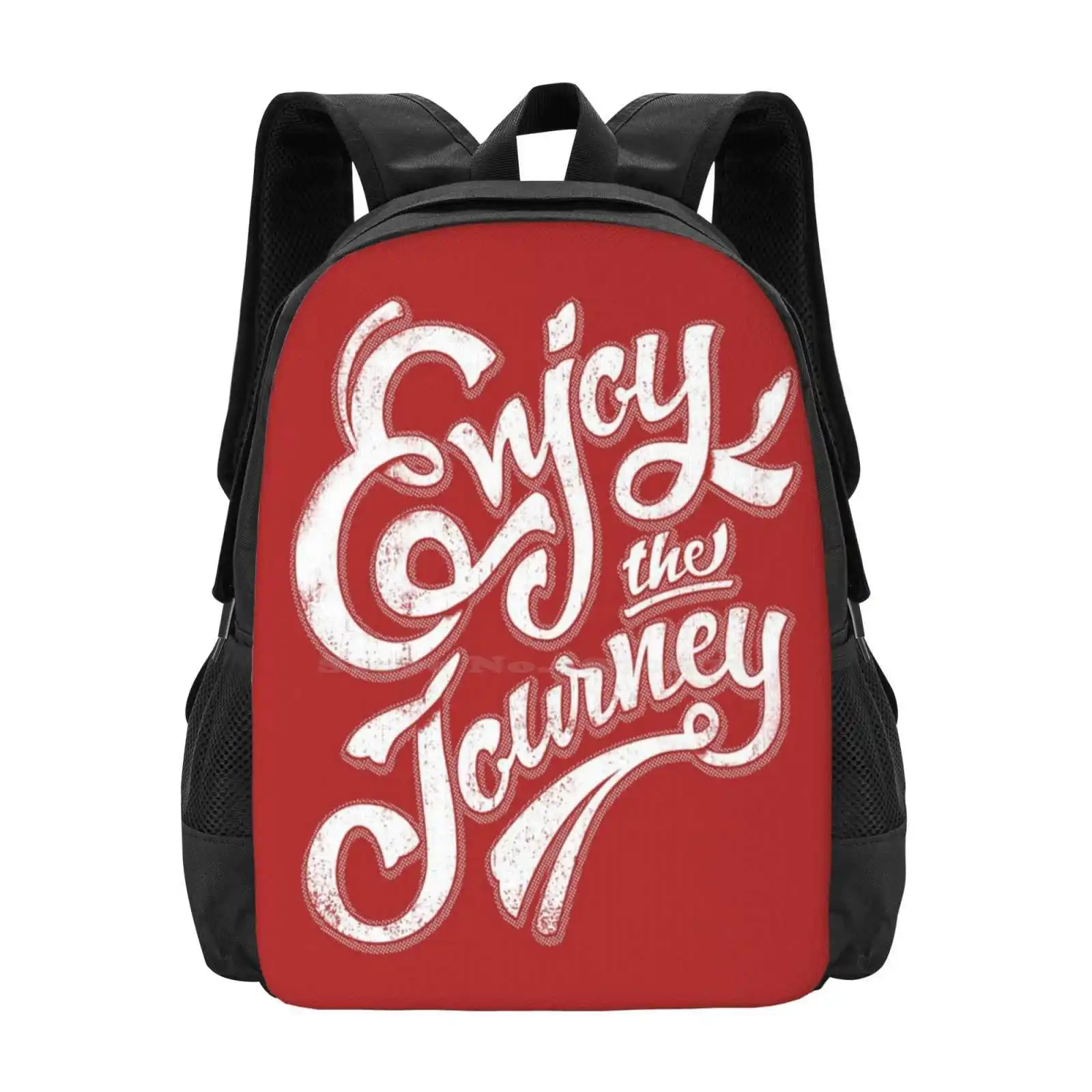 

Enjoy The Journey-Motivational Quote Lettering Design Teen College Student Backpack Pattern Design Bags Enjoy The Journey