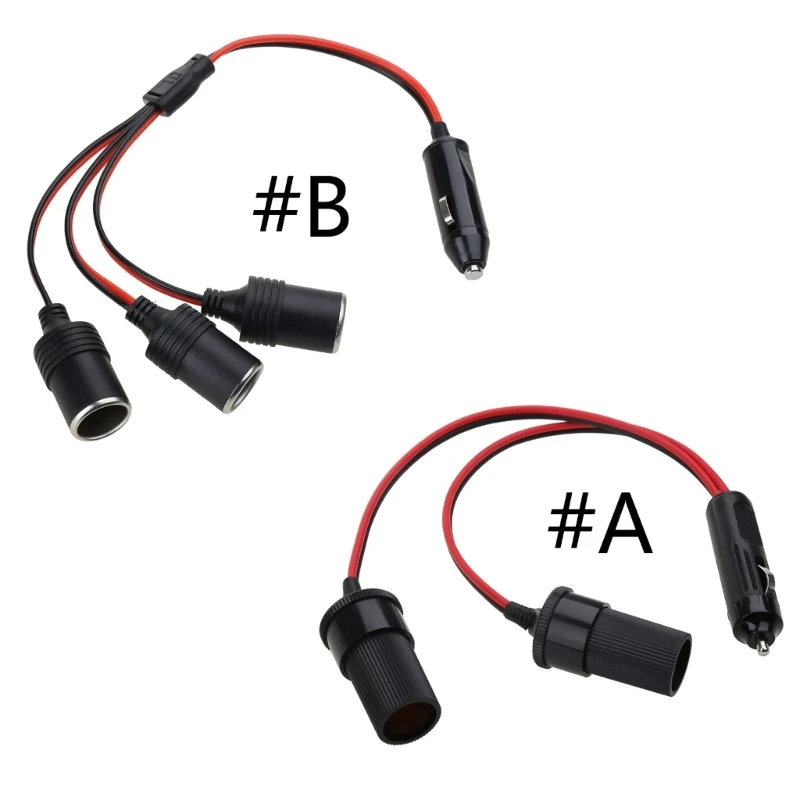 

1 Male to 2/3 Female Car Adapter 12v-24v Car Cigarette Splitter