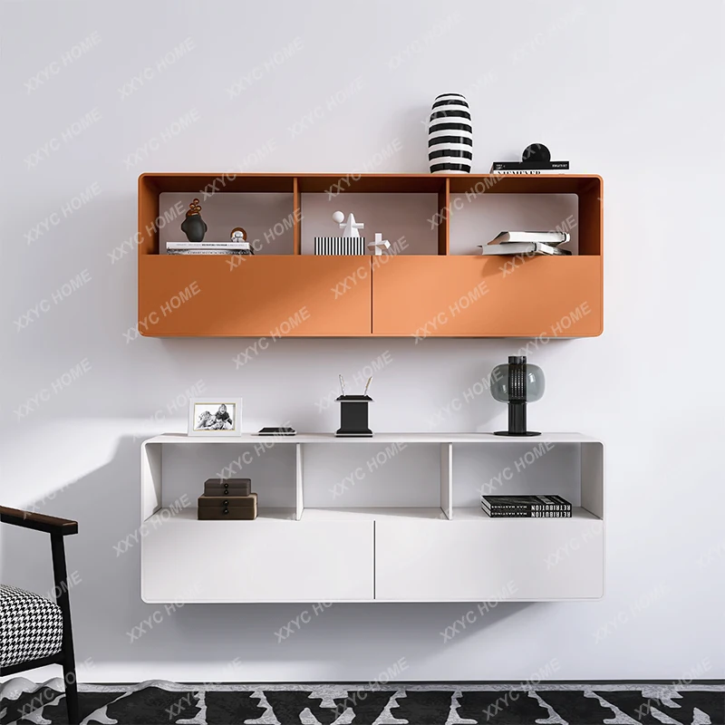 

Desk Top Wall Cupboard Wall Shelf Bookcase Cream Style Bedroom Wall Cabinet Bookshelf