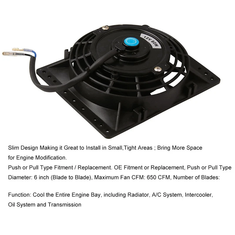   Ǯ Ǫ  ð , 6 ġ  650CFM,  ü  ǳ, Ʈ ŰƮ , 12V, 80W
