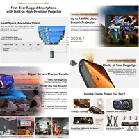 Blackview XPLORE 2 Projector 5G Rugged Smartphone  6.73"  3.2K AMOLED Display 256GB/ 1TB 20000mAh Battery 120W 50MP Camera NFC 4