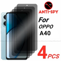 Enhanced Privacy Tempered Glass Screen Protector - Anti - Spy, Full Coverage, 2/4 Pack for OPPO A40 (2PCS Tempered Glass)