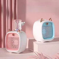 Ventilateur climatiseur portable mini, ventilateur électrique, atomiseur de bureau, 1200 mAh, climatiseur à 3 vitesses, ventilateur refroidi par eau, USB 1