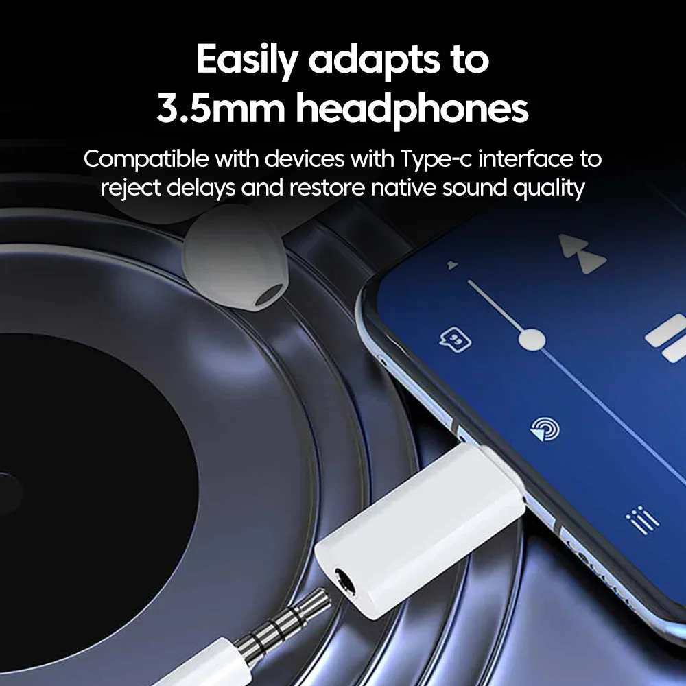 Universal USB-C to 3.5mm Audio Adapter - External Sound Card Converter