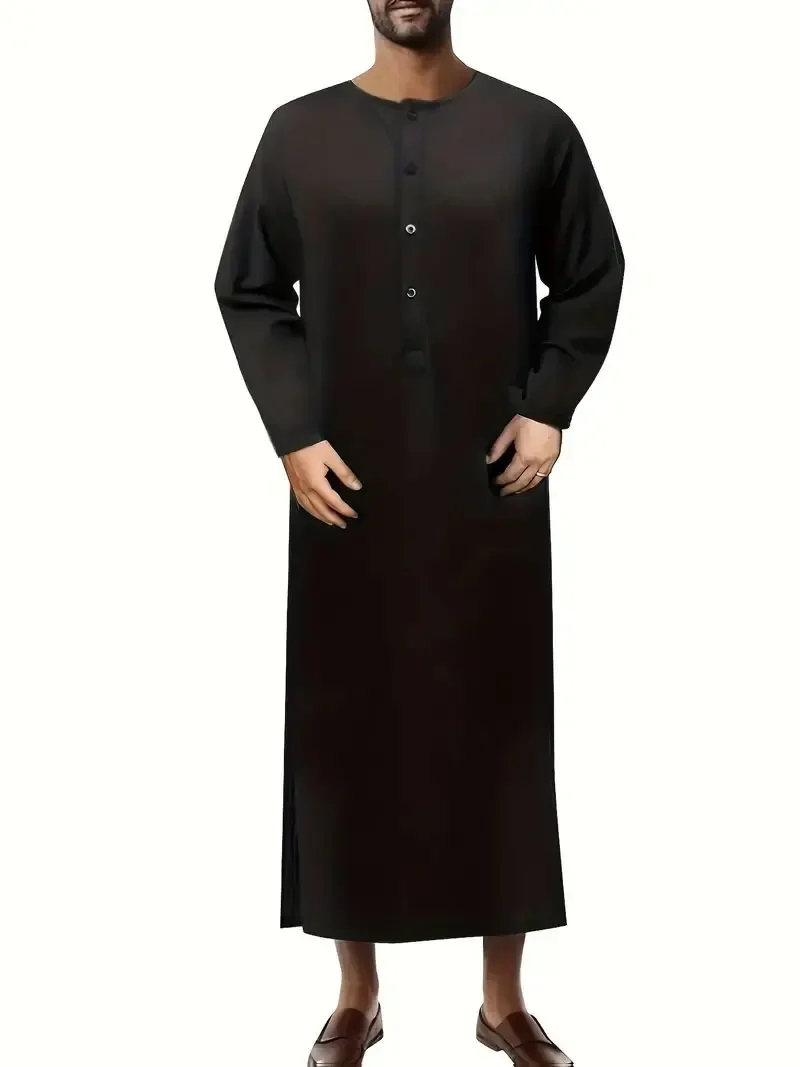 

Plus Size Men's Costume Thobe, Muslim Robes Dubai Kaftan Islamic Clothing Arabic Prayer Eid Clothes Indian Middle East Jubba Tho