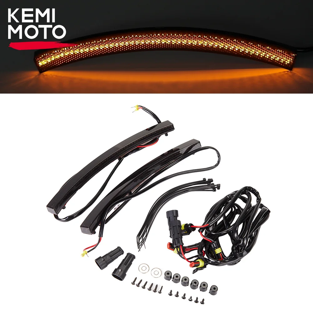 Kemimoto Led Parafango Anteriore Indicatore Di Direzione 2 Pezzi Per Can-Am Spyder Spyder F3-S F3-T F3-Ltd Rs-S St-S Rt-S St-Ltd Rt-Ltd