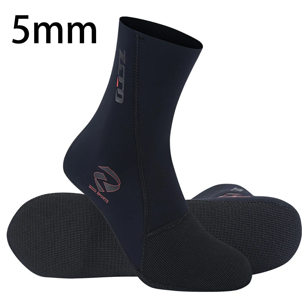 5mm Neoprene Diving Socks Wetsuit Shoes Non-slip Adult Warm Blind Sewing Elasticity Diving Surfing Boots for Swimming Snorkeling