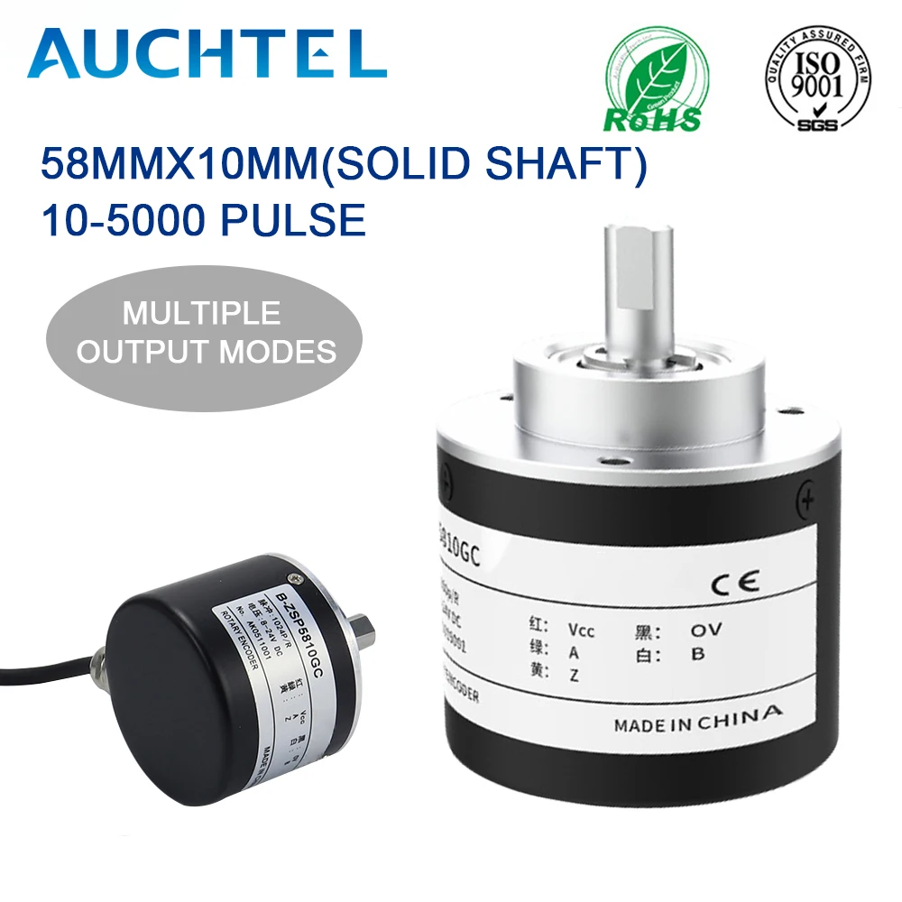 Auchtel-codificador Rotativo Incremental Interruptor Óptico Fotoelétrico Eixo ab Fases 10102420485000 Ppr 5-24vdc 58 mm