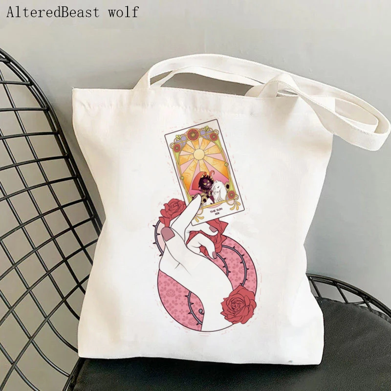Women Shopper bag magic The Major Arcana of Tarot witchy Tarot card witchy Bag Canvas Shopper Bag girl Shoulder Lady Bag