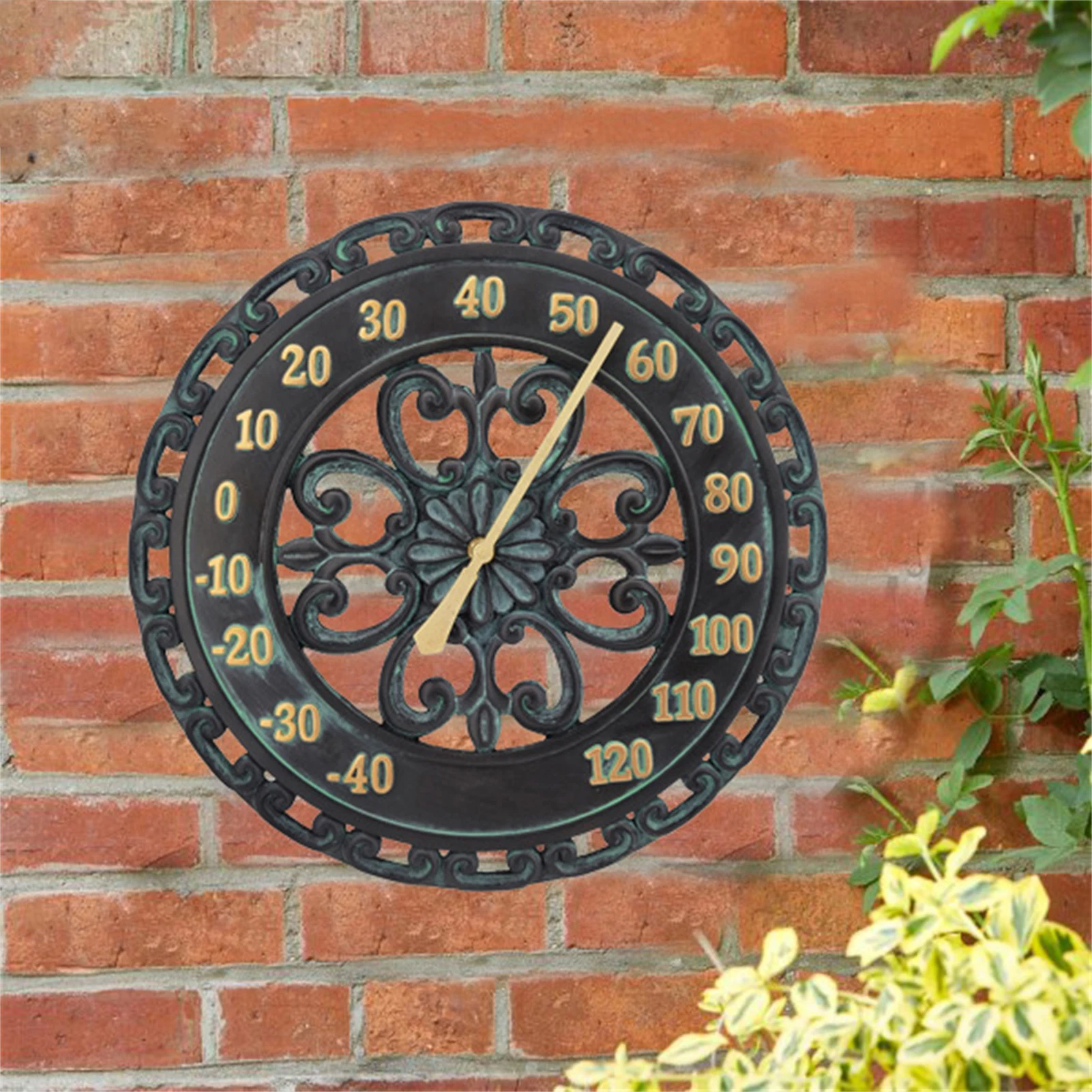 Fancy Outdoor Thermometer Garden Patio Outside Wall Greenhouse Sun Terrace