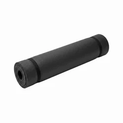 Versatile Non - Slip Fitness and Yoga Mat - 6mm Thick (Black)