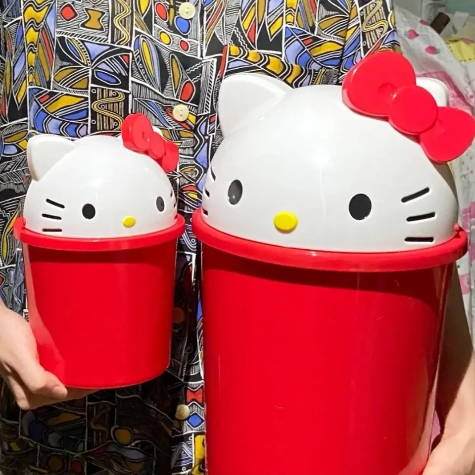 Милая корзина Hello Kitty для хранения мусора девушек гостиной спальни дома