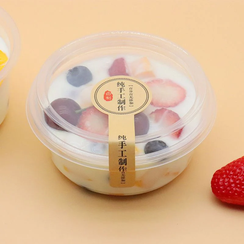 50 Pcs 360ml 500ml Plastic Pudding Fat Cup Set Base Disposable Cheese Roasted Herb Jelly Sago With Taro Balls Dessert Tools Bowl