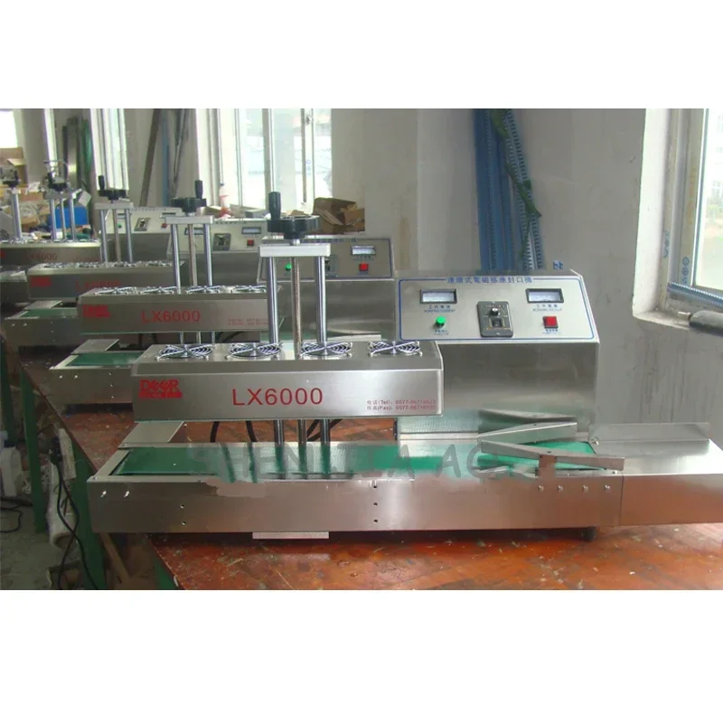 LX6000 Bottle Sealing Machine Aluminum Foil Sealer Automatic Continuous Electromagnetic Induction Sealing Machine 2400W 2