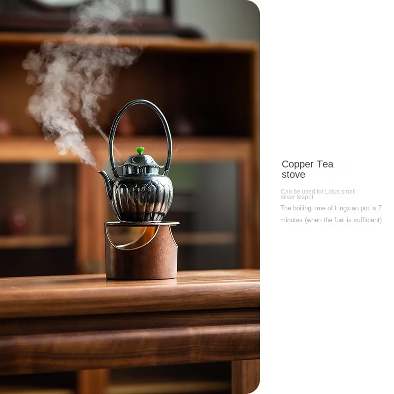 Three types of red copper tea stove heating base can be used to send
