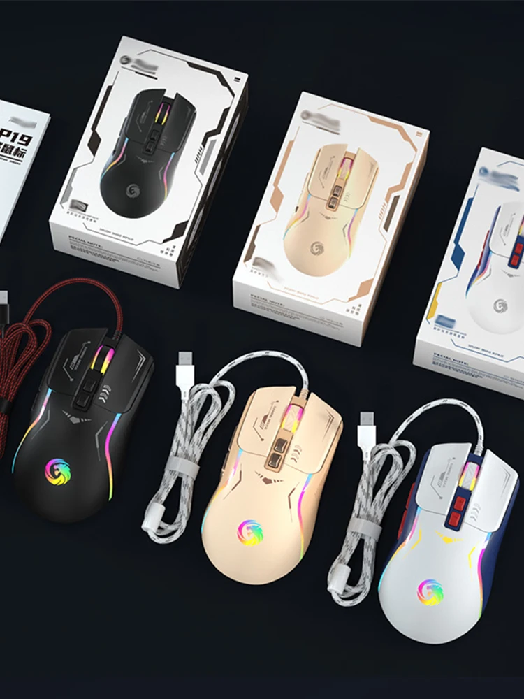 1.5m Cable E-sport 7200 DPI Gaming Mouse Mechanical Wired Mouse RGB Macro Programming 7 Keys Mice For Game Computer Laptop PC