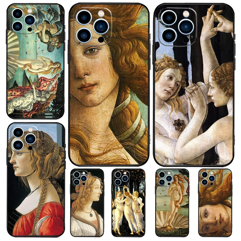 Sandro botticelli Renaissance art Case For iPhone 17 Pro Max 11 14 15 16 Pro Max 12 13 mini 16 Plus 16e 17 Air Phone Cover