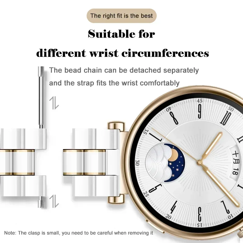 Elegant 18mm Ceramic Strap Women's Bracelet Wristband