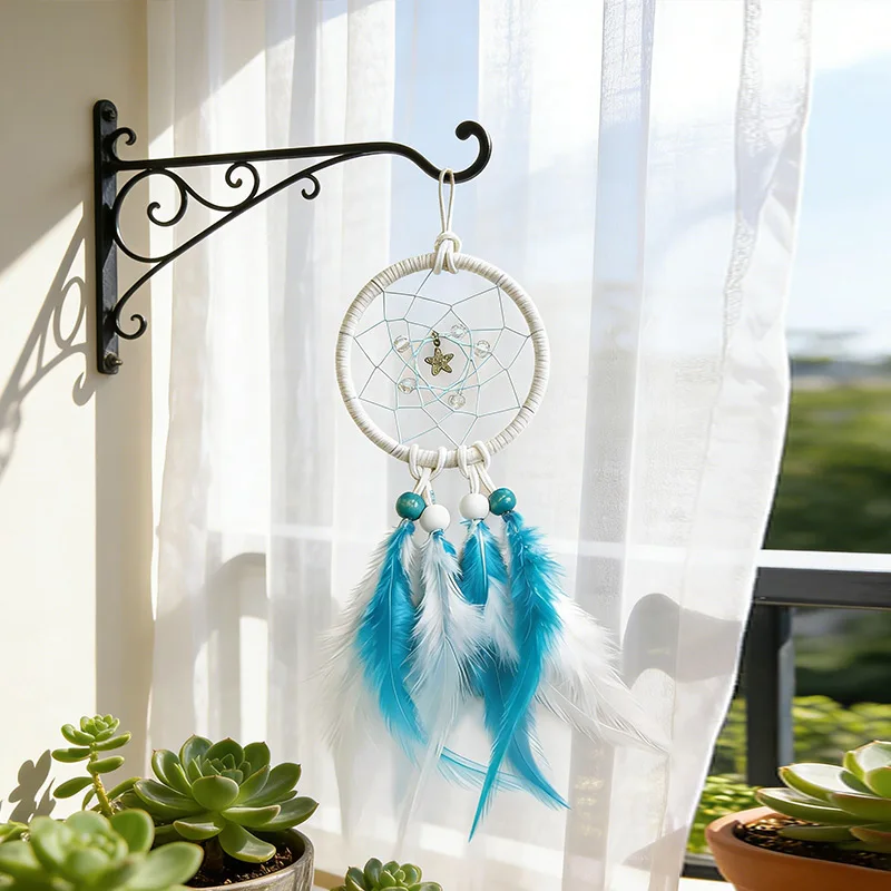 Dream Catcher Craft Kit for Personalized Home and Car Decor with Iron and Wood Elements