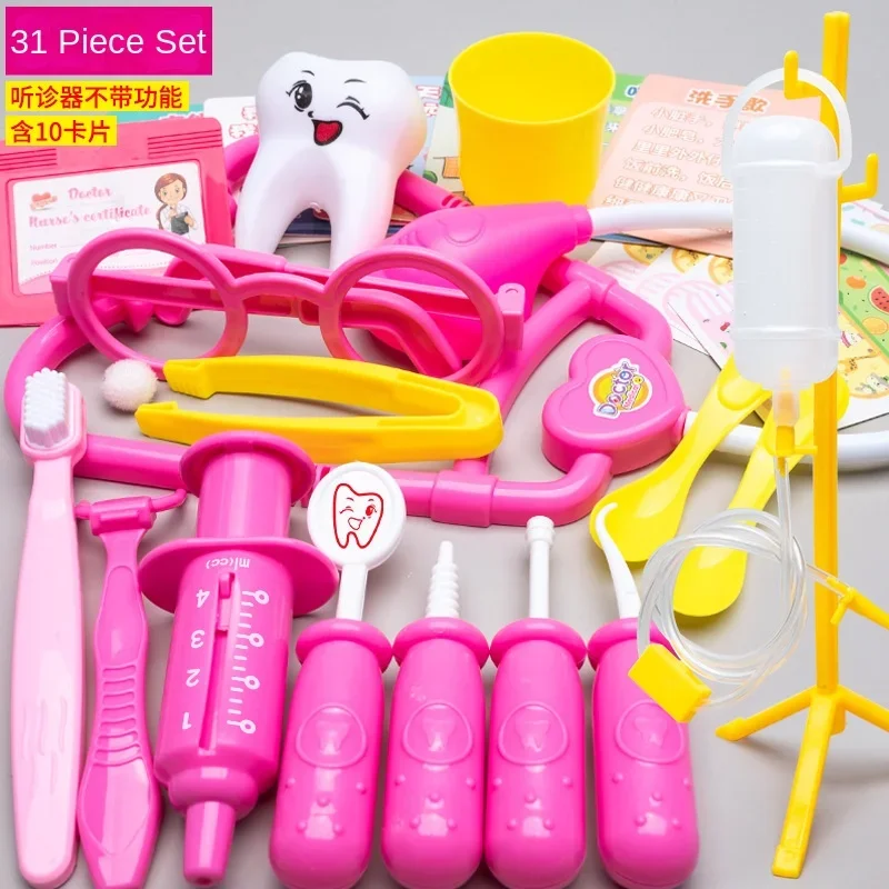 Doctor Play Set for Kids 30PCS Doctor Toys Educational Medical Dentist Tools Stethoscope Toy Gift for Boys and Girls doctor play set doctor nurse toys doctor toys kit dentist play set stethoscope toy