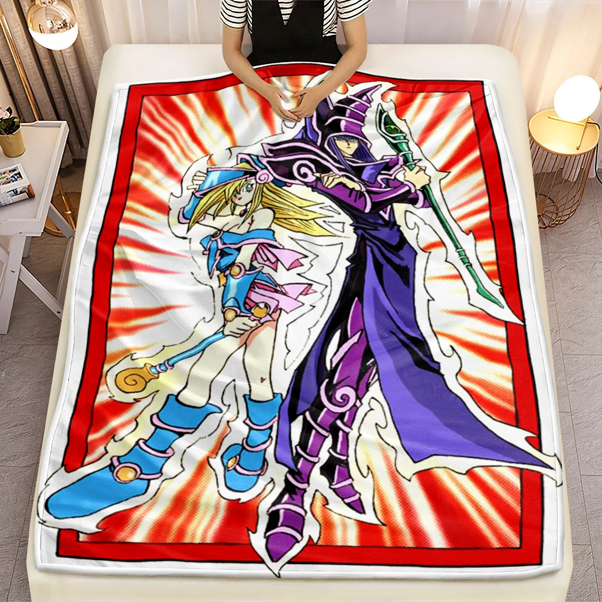 Dark Magician Throws Blanket Super Soft mythical fantasy kawaii Blanket for Travel Bedding CouchBirthday Gift Sofa Bed Blanket 4