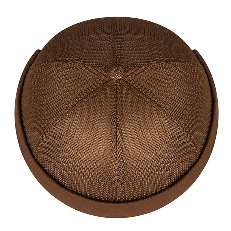 Embroidered beanies cotton beanie skullies beanies fashion beanies Men's Brimless Docker Hat Summer Breathable Mesh Net Beanie Cap Rolled Cuff Harbour Hats Sailor Fisherman Landlord Hat