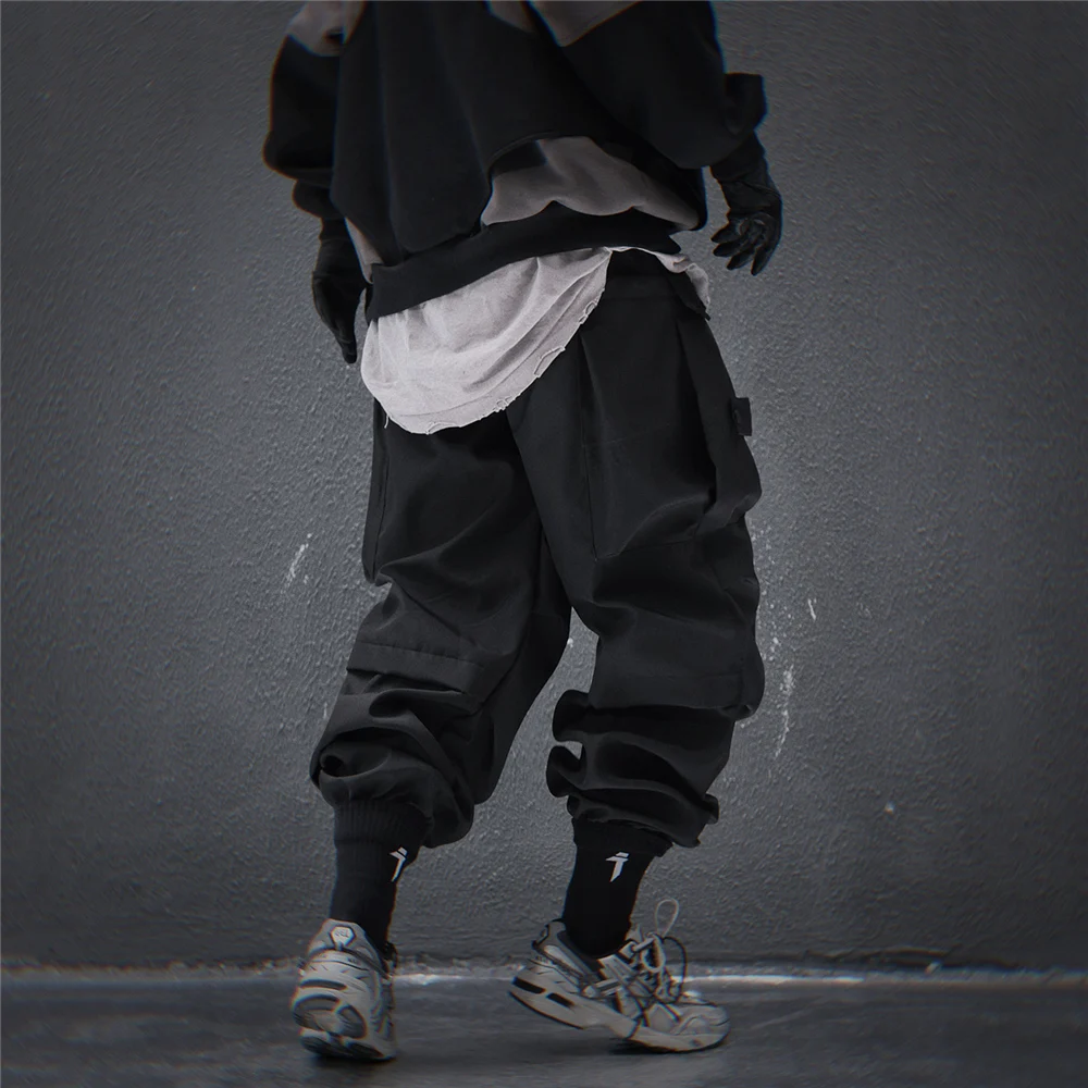 11 BYBB'S DARK Mens Hip Hop Loose Cargo Pant 2025 Spring Functional Baggy Joggers Harem Trousers Elastic Waist Pants 2