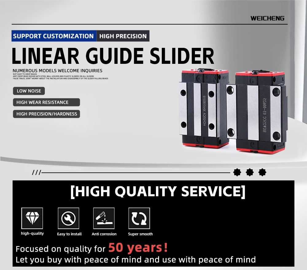 Description Picture 4 of item1pc HGH25CA HGW25CC Slider Block Match Use HGR25 Linear Guide For Linear Rail CNC Diy Parts