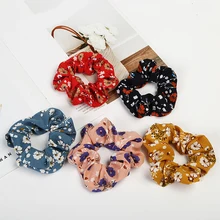 

1Pcs woman cloth art headband retro Sweet floral hair ring Korean hair band Girl headdress Soft Elastic Hair accessories