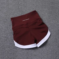 2024 New Color Contrast High Waist Sports Shorts Tight Elastic Peach Hip Training Fitness Yoga Hot Pants - Image 2