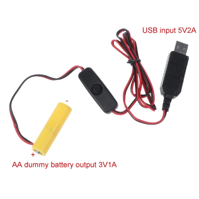스위치 USB 전원 공급 케이블, 범용 3V LR6 AA 배터리, 4.5V LR6 AA 배터리, 6V LR6 AA 배터리 제거