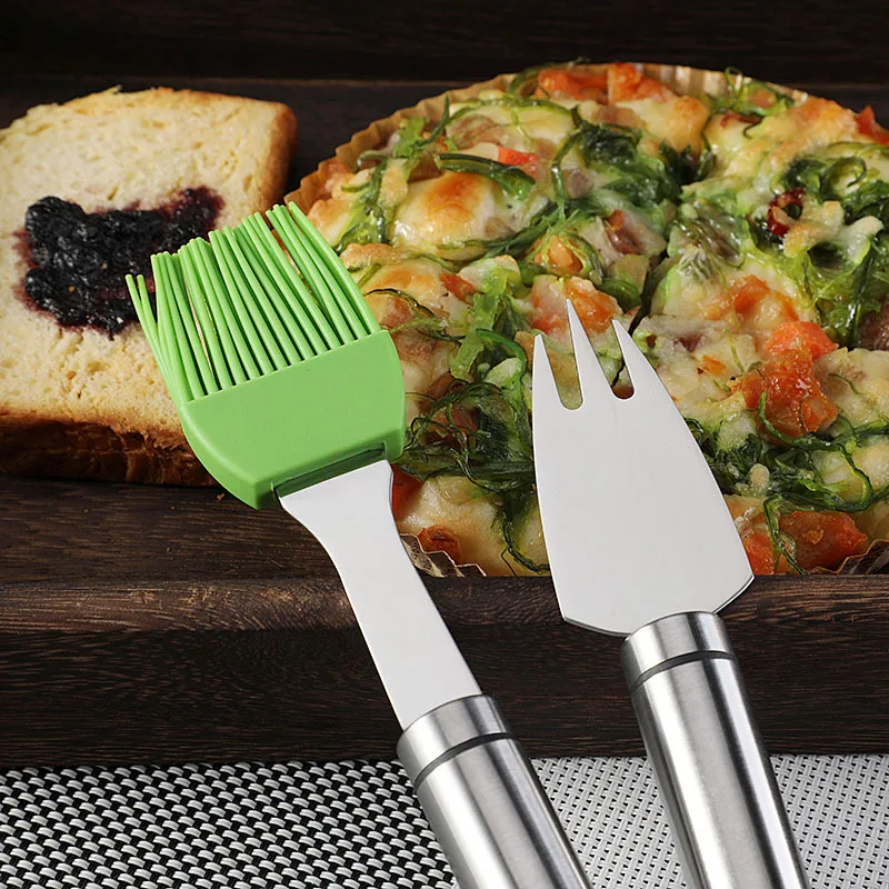 Stainless Steel Pizza Cutter Set of 2 Pieces Pizza Cutter Wheel Knife or 4pcs Accessories Combo for Bakeware Baking Gear