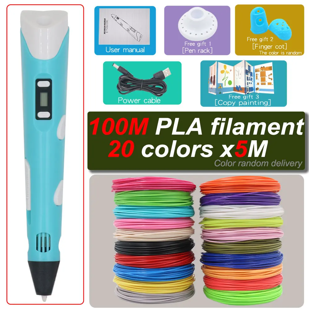 Blue with 100M PLA