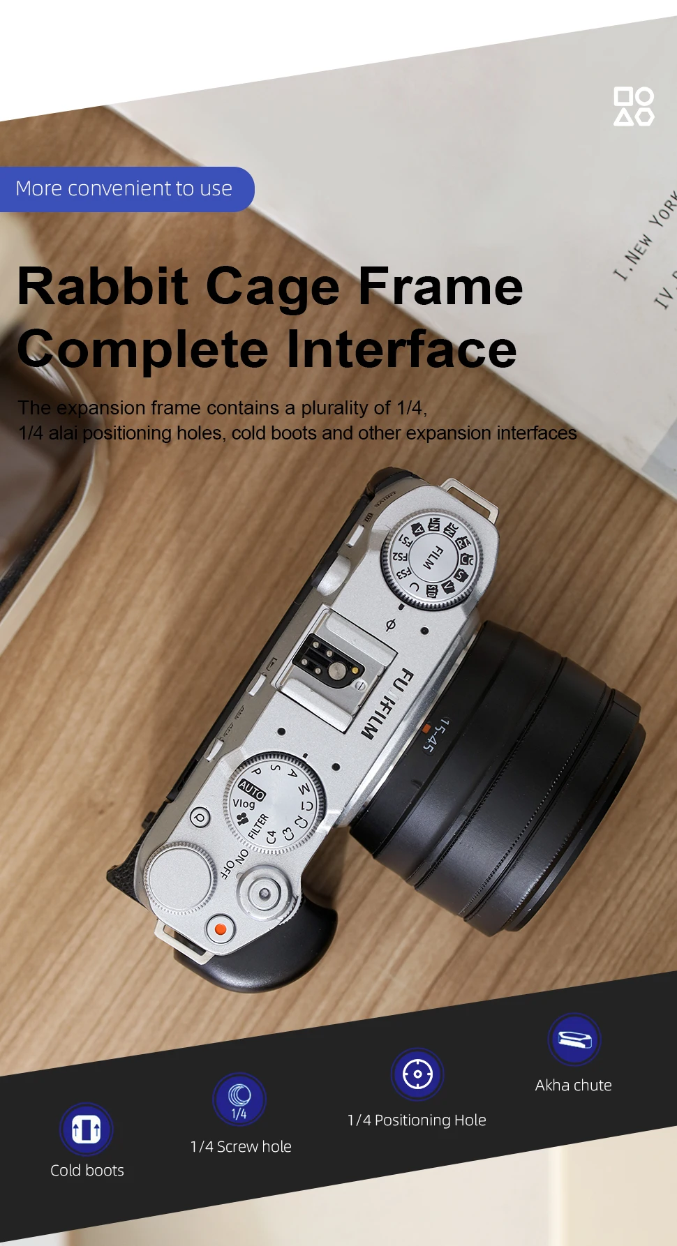 Camera Extension Plate for Fujifilm XM5 Camera L Shape Grip Mount Plate Camera H