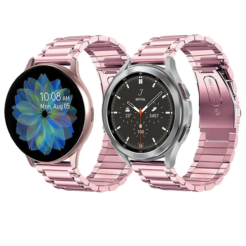 

Металлический браслет из нержавеющей стали для Samsung Galaxy watch 5/4, ремешок 44 мм 40 мм/5 pro/4 Classic/Active 2, браслет 20 мм 22 мм