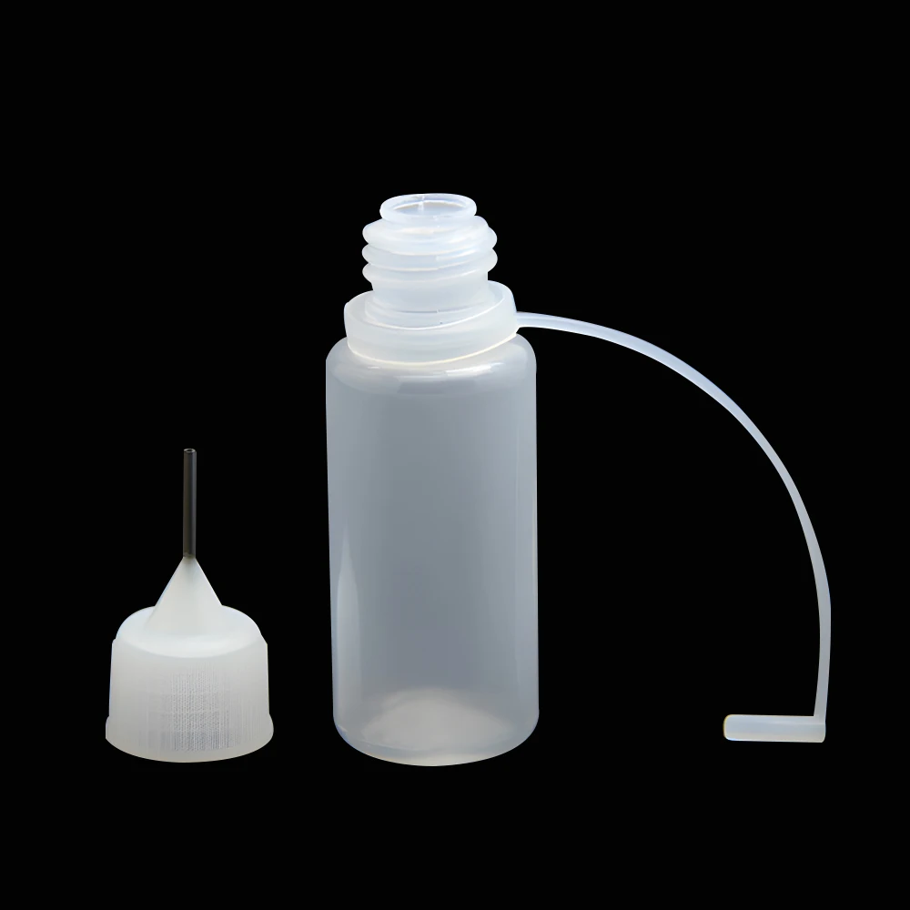 5-50ml Squeeze Bottles Needle Tip PE Glue Applicator Bottle Craft Tool Transparent For Paper Quilling Home Storage Bottles glue applicator bottle