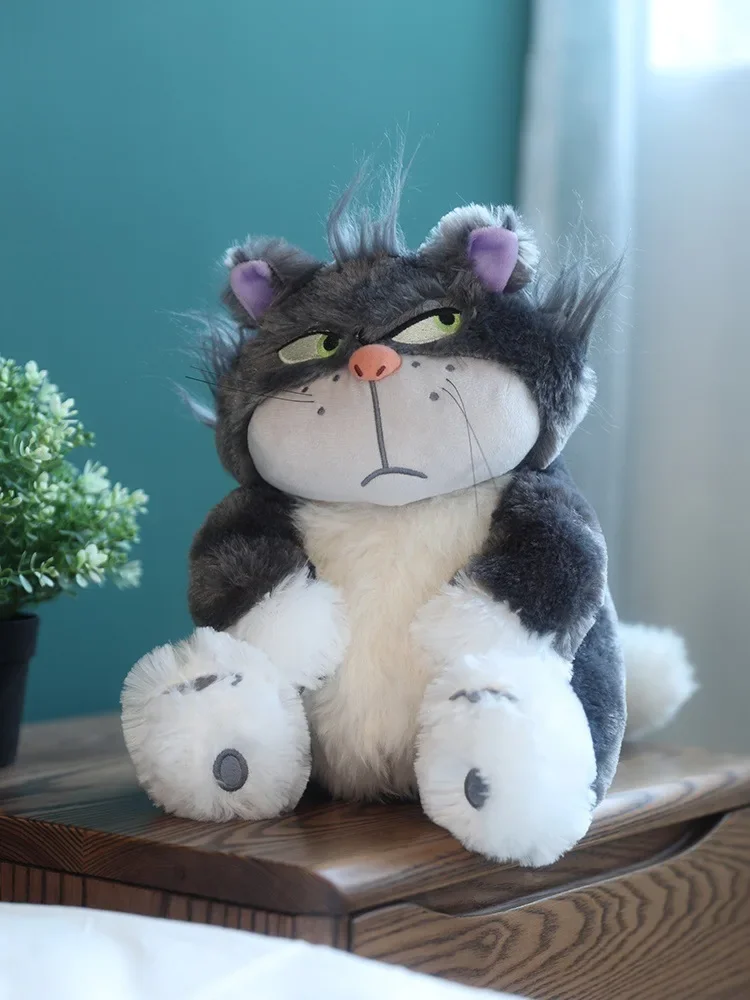 Kawaii Lucifer Cat Plush Keychain Toy Kids Movie Cinderella Stuffed Doll Soft Lucifer Cat Animal Pendant Cute Gift 12-15cm