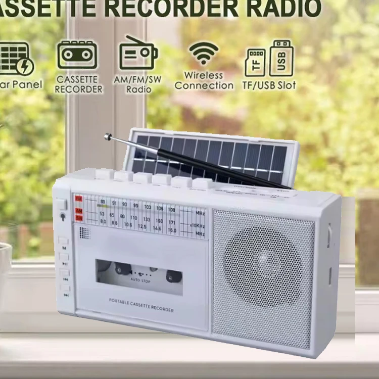 高品質レトロソーラーFM/AM/SWラジオBluetoothスピーカー