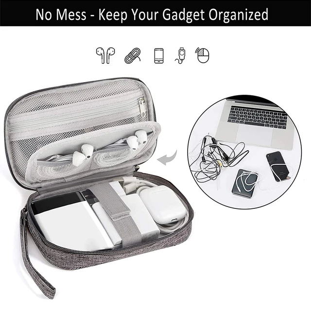 Electronic Organizer,Small Travel Cable Organizer Bag Multifunction Case  Bags for Cable, Cord, Charger, Hard Drive, USB, SD - AliExpress